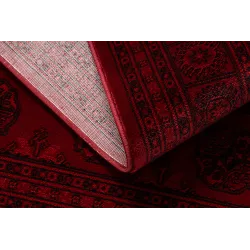 Teppich ORIENT 6889 Bordeaux / Schwarz Buchara, Rahmen, orientalisch, mit Fransen