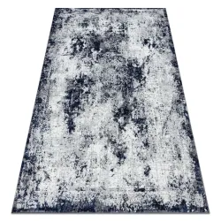 Teppich ALLURE Abstraktion - Strukturiert, stilvoll, glamourös weiß / blau