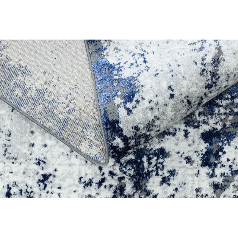 Teppich ALLURE 1959 Abstraktion - Strukturiert, stilvoll, glamourös weiß / blau