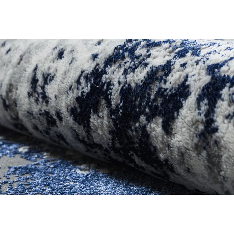 Teppich ALLURE 1959 Abstraktion - Strukturiert, stilvoll, glamourös weiß / blau