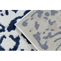 Teppich ALLURE 1961 Ornament, Rahmen - Strukturiert, stilvoll, glamourös weiß / blau