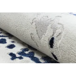 Teppich ALLURE 1961 Ornament, Rahmen - Strukturiert, stilvoll, glamourös weiß / blau