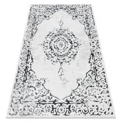 Teppich ALLURE Ornament, Rahmen - Strukturell, stilvoll, glamourös weiß / grau