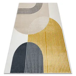 Teppich FUSION creme / gelb - Geometrisch, modern, abstrakt