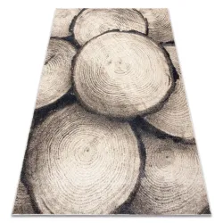 Teppich FUSION creme / beige - Baumstamm, Holz, modern, abstrakt