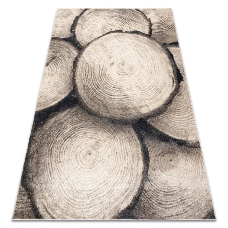 Teppich FUSION 9612 creme / beige - Baumstamm, Holz, modern, abstrakt