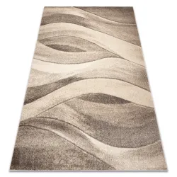 Teppich FUSION beige / creme - Wellen, modern, abstrakt