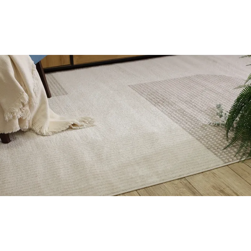 Teppich FUSION 0805 creme/beige - Geometrisch, modern, abstrakt