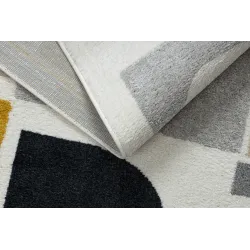 Teppich FUSION 0213 weiß / gelb - Geometrisch, modern, abstrakt