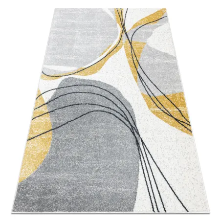 Teppich FUSION 5868 weiß / gelb - Linien, modern, abstrakt