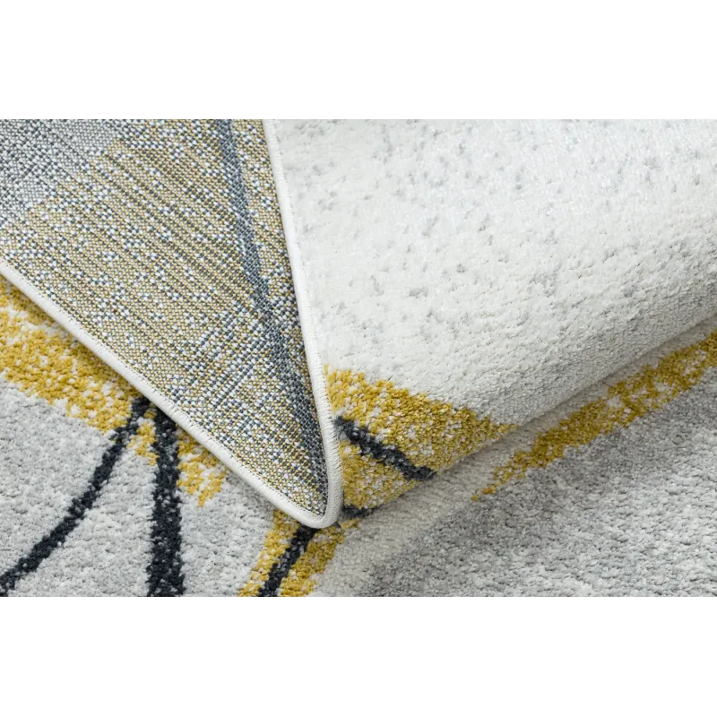 Teppich FUSION 5868 weiß / gelb - Linien, modern, abstrakt