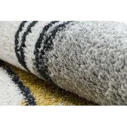 Teppich FUSION 5868 weiß / gelb - Linien, modern, abstrakt
