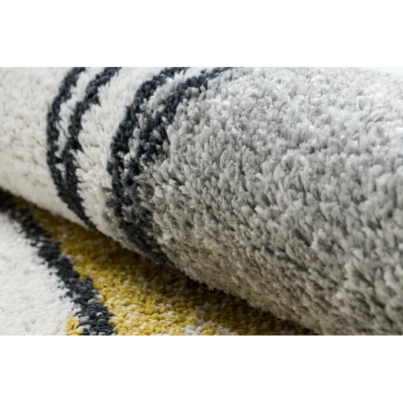 Teppich FUSION 5868 weiß / gelb - Linien, modern, abstrakt