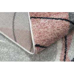 Teppich FUSION 5868 weiß / dunkles Rosa - Linien, modern, abstrakt