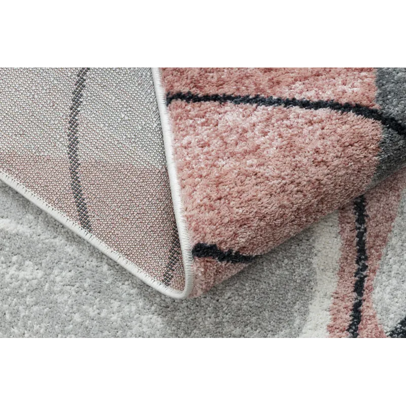 Teppich FUSION 5868 weiß / dunkles Rosa - Linien, modern, abstrakt