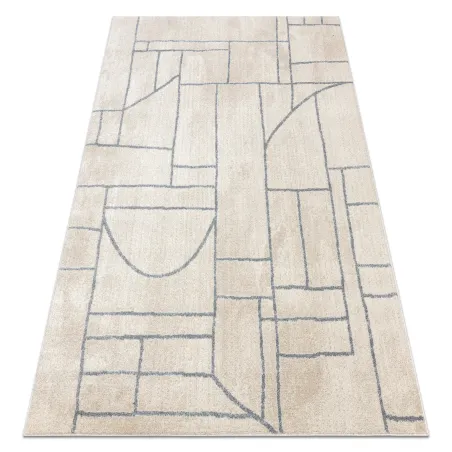 Teppich FUSION 0806 creme / hellgrau - Geometrisch, modern, abstrakt