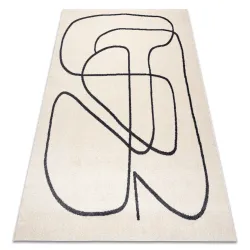 Teppich FUSION creme / dunkelgrau - Linien, modern, abstrakt