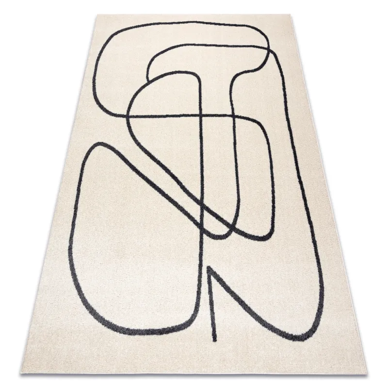 Teppich FUSION 8297 creme / dunkelgrau - Linien, modern, abstrakt
