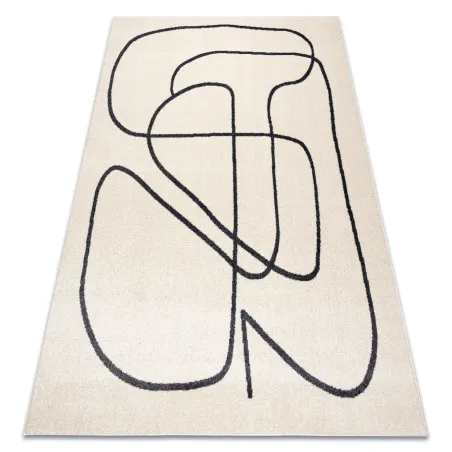 Teppich FUSION 8297 creme / dunkelgrau - Linien, modern, abstrakt