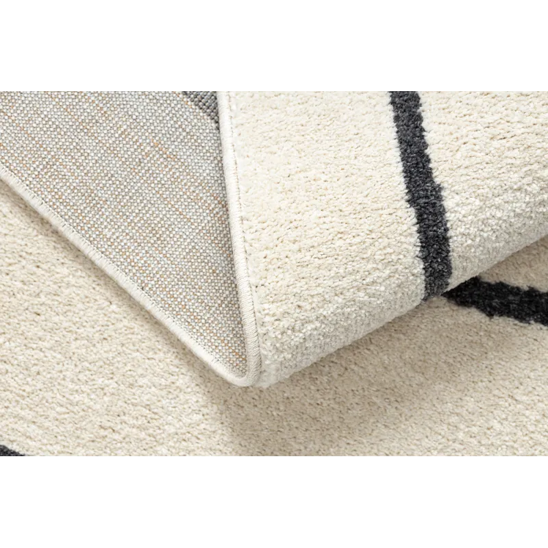 Teppich FUSION 8297 creme / dunkelgrau - Linien, modern, abstrakt