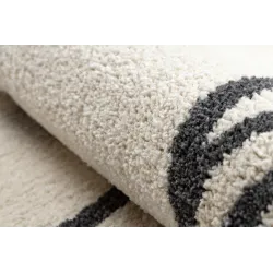 Teppich FUSION 8297 creme / dunkelgrau - Linien, modern, abstrakt