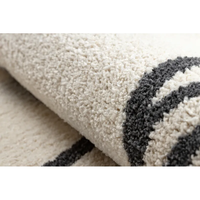 Teppich FUSION 8297 creme / dunkelgrau - Linien, modern, abstrakt
