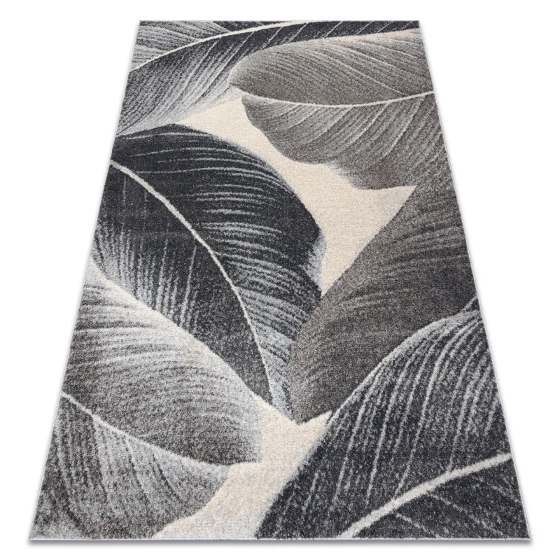 Teppich FUSION 8912 dunkelgrau - Federn, modern, abstrakt