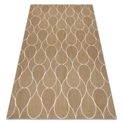 FLAT 49379265 Sisalteppich Tropfen - naturbeige Strohfarbe, Kordel