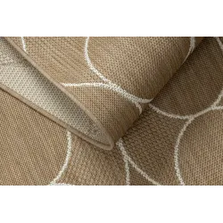 FLAT 49379265 Sisalteppich Tropfen - perfekt für den Garten oder die Terrasse