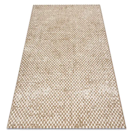 Sisal Teppich in geometrischem Design, natürliche beige Farbe, Kordel