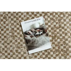 Geometrischer Sisal Teppich, perfekt für stilvolle Wohnräume