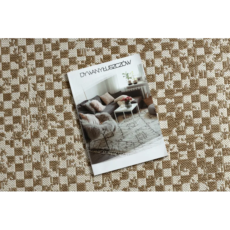 Geometrischer Sisal Teppich, perfekt für stilvolle Wohnräume