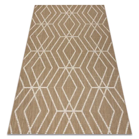 Sisal Teppich in geometrischem Design, naturbeige Farbe, strapazierfähiges Material
