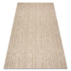 FLAT 48964265 Sisalteppich Fischgrät - naturbeige Strohfarbe, Kordel