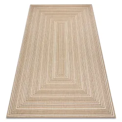 FLAT 48962265 Sisalteppich Geometrisch - naturbeige Strohfarbe, Kordel