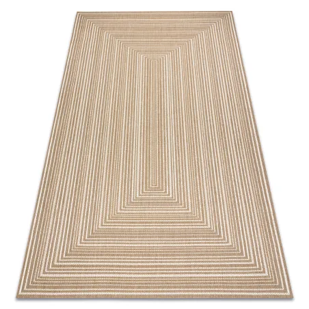 Sisal Teppich geometrisch in naturbeige, perfekt für den Wohnbereich