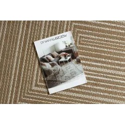 Eleganter sisal Teppich mit geometrischem Design in naturbeige für stilvolle Räume
