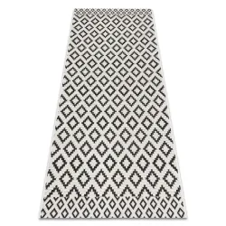 Teppich FLAT SISAL 49361960 Rauten creme / schwarz