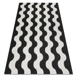 Teppich FLAT SISAL 49377690 Wellen creme / schwarz