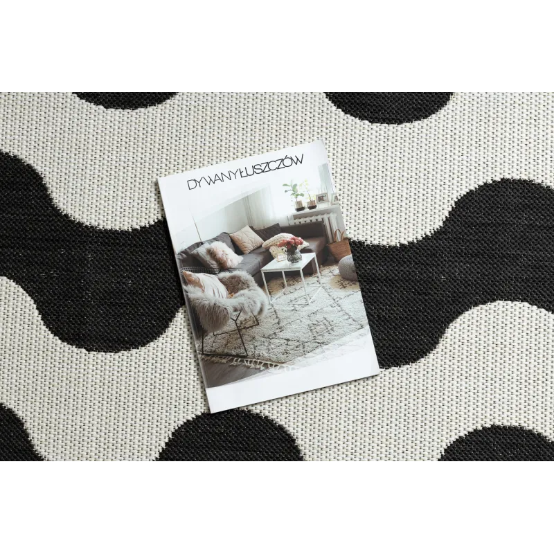 Eleganter Teppich mit Wellenmuster, ideal für das Wohnzimmer