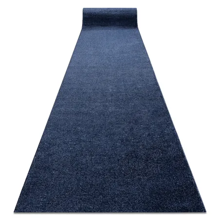 Dunkelblauer SOFTY Läufer, moderner Teppich aus weichem Material