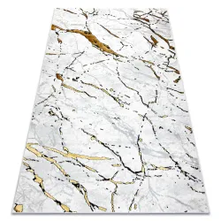 Teppich ALLURE Marmor - Strukturell, elegant, Glamour Weiß / Gold