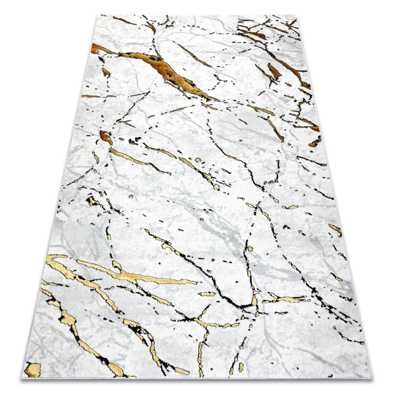 Teppich ALLURE 1963 Marmor - Strukturell, elegant, Glamour Weiß / Gold