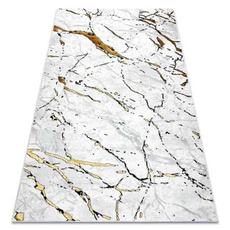 Teppich ALLURE 1963 Marmor - Strukturell, elegant, Glamour Weiß / Gold