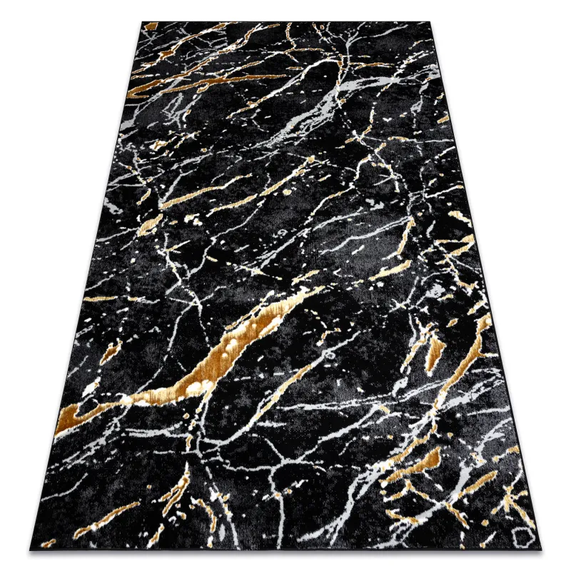 Teppich ALLURE 1963 Marmor - Strukturell, stilvoll, glamourös schwarz / gold