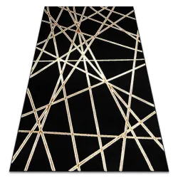 Teppich ALLURE Geometrisch - Strukturell, stilvoll, glamourös schwarz / gold