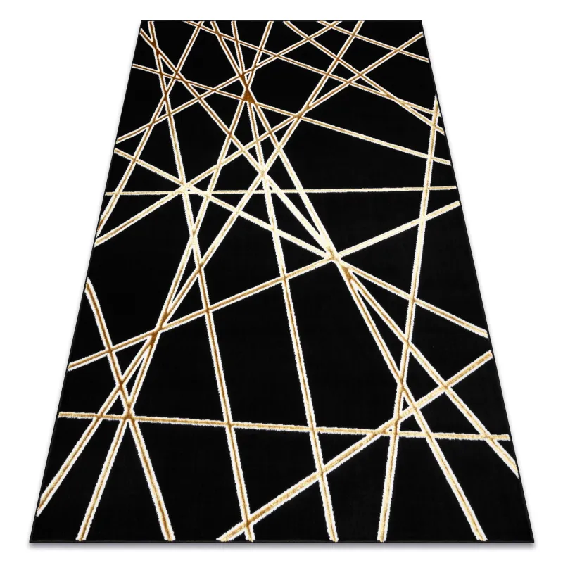 Teppich ALLURE 1964 Geometrisch - Strukturell, stilvoll, glamourös schwarz / gold