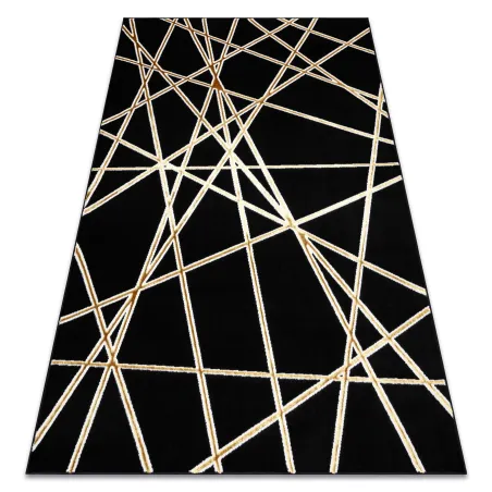 Teppich ALLURE 1964 Geometrisch - Strukturell, stilvoll, glamourös schwarz / gold