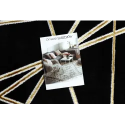 Teppich ALLURE 1964 Geometrisch - Strukturell, stilvoll, glamourös schwarz / gold