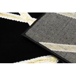 Teppich ALLURE 1964 Geometrisch - Strukturell, stilvoll, glamourös schwarz / gold